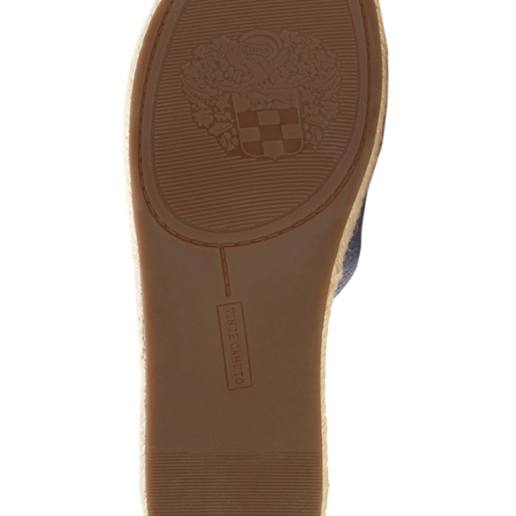 Vince Camuto Blue Espadrille Platform Slide Sandal - Picture 7 of 9